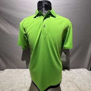 PGA Tour  Men's Polo Shirt Size Large M‎ Grass Green Golf Casual